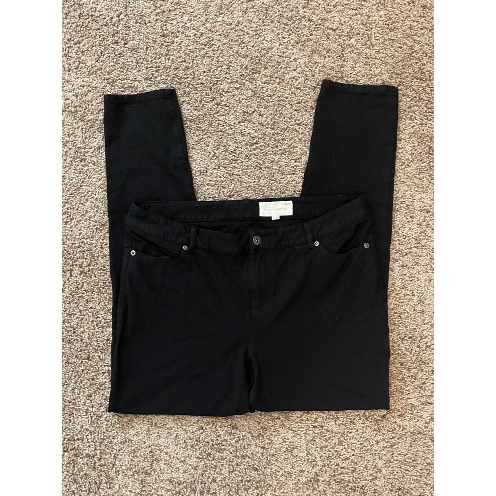 Vince Camuto Black Skinny Pants Size 31/12 Stretch Slim Leg Classic Work Office